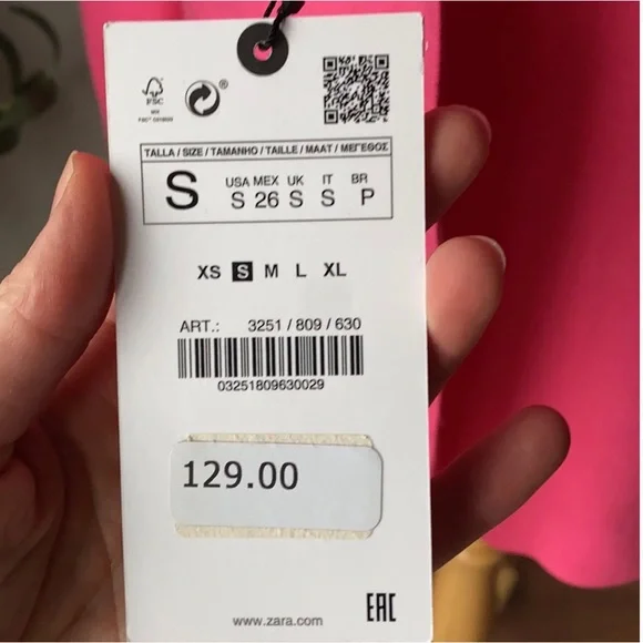 NWT GORGEOUS ZARA STRAIGHT BLAZER WITH POCKETS Fuchsia size S Blogger Favorite - Picture 16 of 16